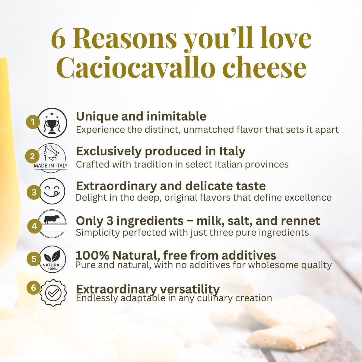 Caciocavallo Italian Cheese 1.9 kg (4 lb), Traditional Italian Product with Delicate Taste, Latteria Soresina, Made with 100% Italian Milk