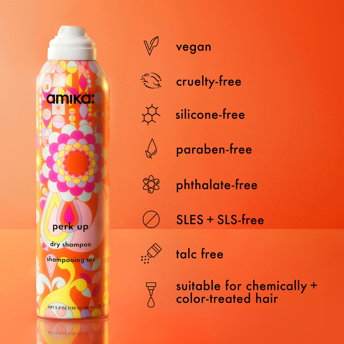 amika Perk Up Dry Shampoo, 5.3 oz. (Pack of 1)