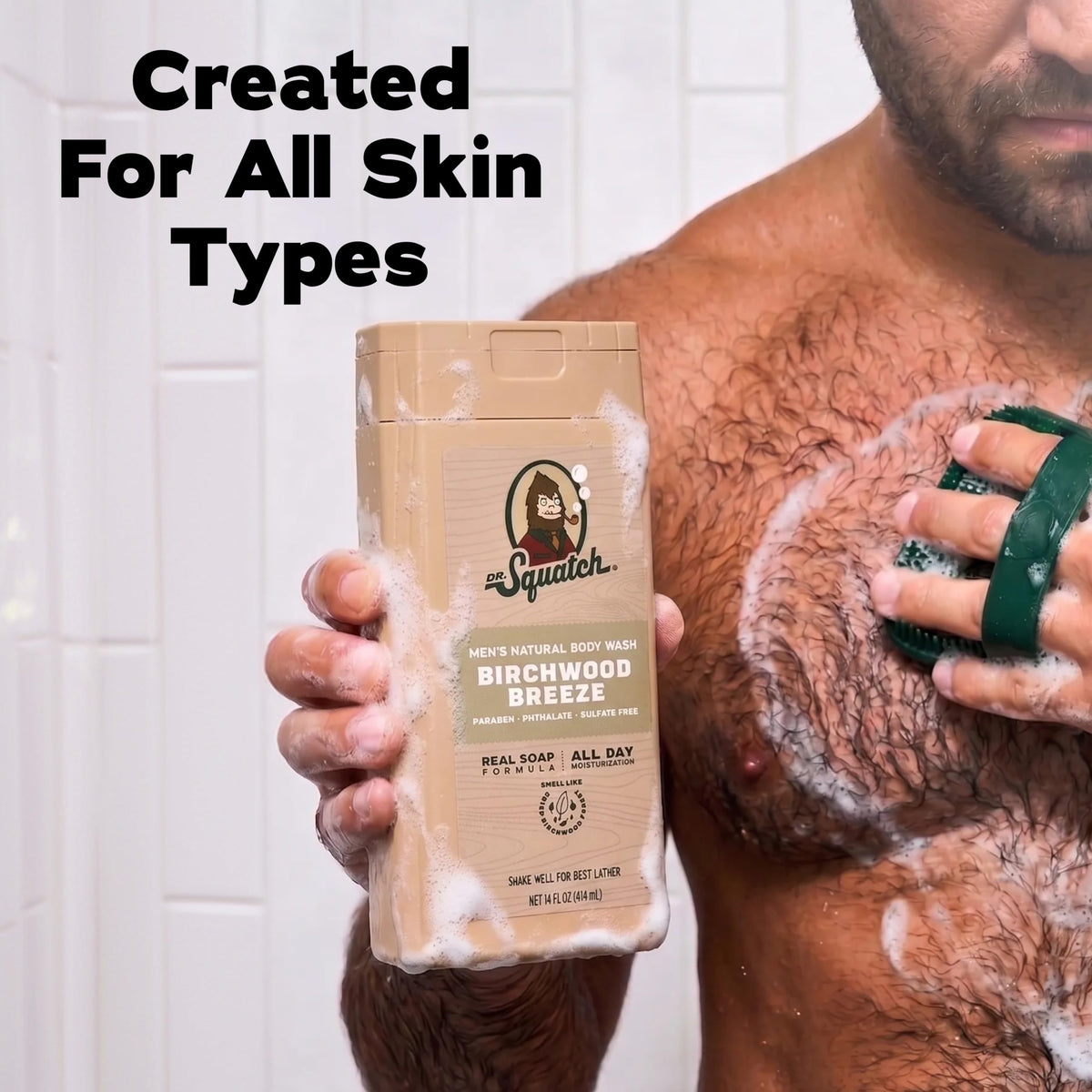 Dr. Squatch Natural Men's Body Wash, Moisturizing Shower Gel (14oz, 2-Pack)