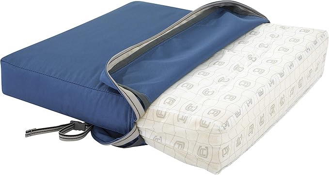 Classic Accessories Ravenna Water-Resistant 21 x 19 x 5 Inch Patio Seat Cushion, Empire Blue, Patio Loveseat Cushion