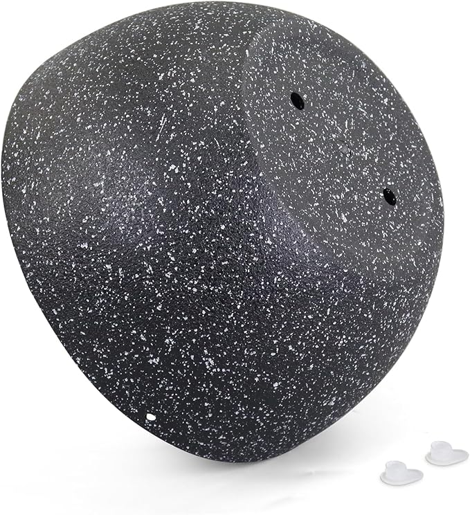 12 inch Large Hanging Planters for Indoor Outdoor Plants, 2 Pack Hanging Flower Pots with Drainage Holes and Chain for Garden Porch, Plastic Hanging Baskets for House Plants, Speckled Black