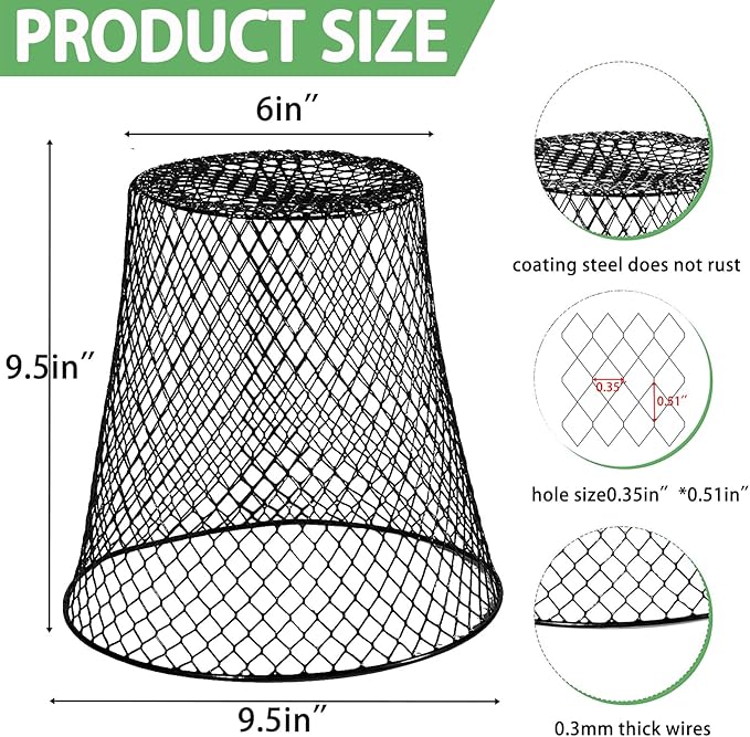 Garden Cloches for Plants, Sapbontchi Chicken Wire Plant Covers Plant Protectors from Animals Plant Protector Metal Plant Cages to Keep Rabbits Out Bunnies Chicken Squirrels Bird Out