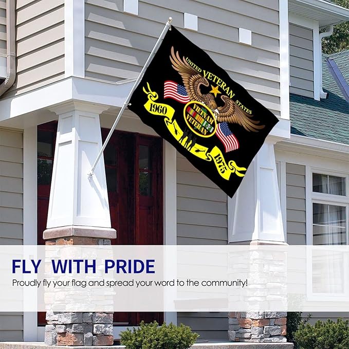 Vietnam Veteran Flag 3x5 Ft Indoor/Outdoor Yard Garden Lawn Holiday Decoration Banner Sign