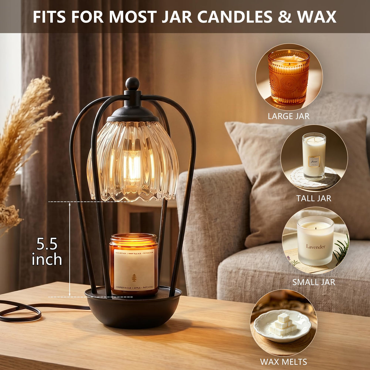 Fitrobust Candle Warmer Lamp with Timer and Wireless Remote Control