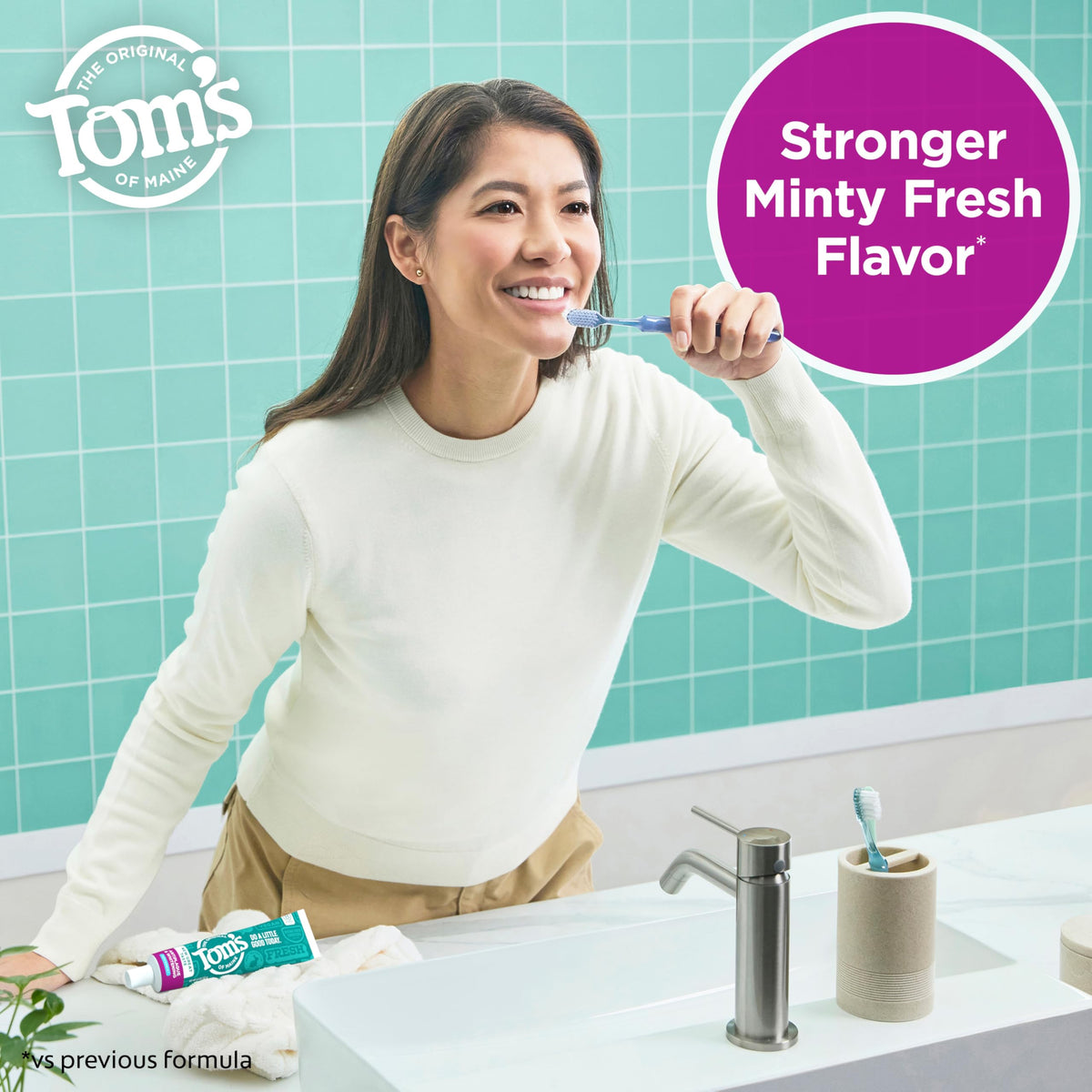 Tom's of Maine Antiplaque and Whitening Toothpaste, Peppermint, 2Pk, 5.5 oz