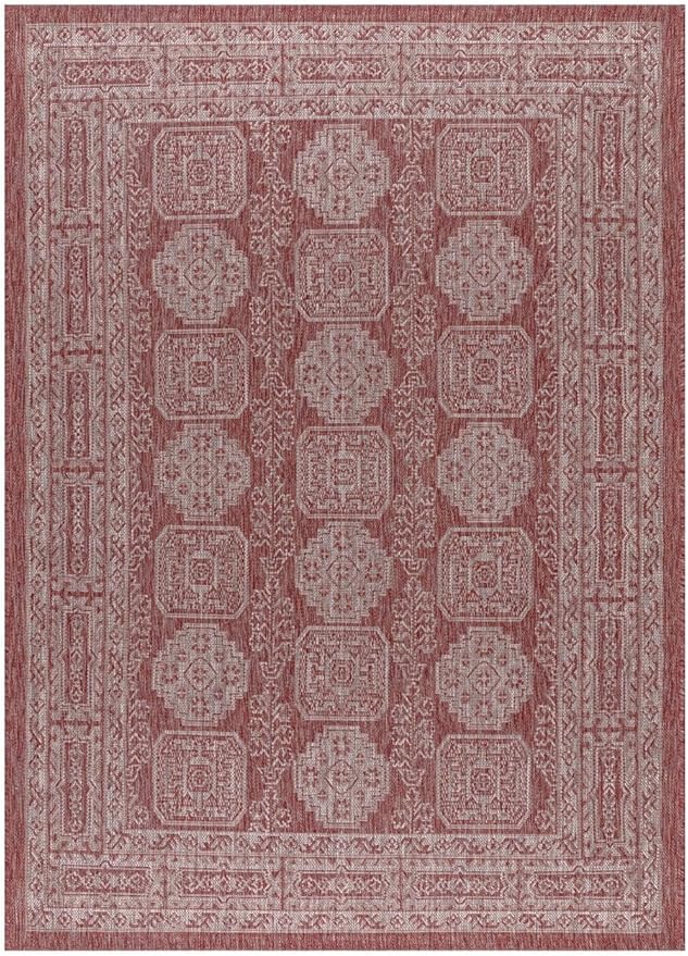 Keen Home Design Terrace Outdoor Area Rug - 5x8 Washable Indoor/Outdoor Rug for Patio, Kitchen, Balcony, Beach, Garden, Deck and Porch, Size: 5'3"x7'7"