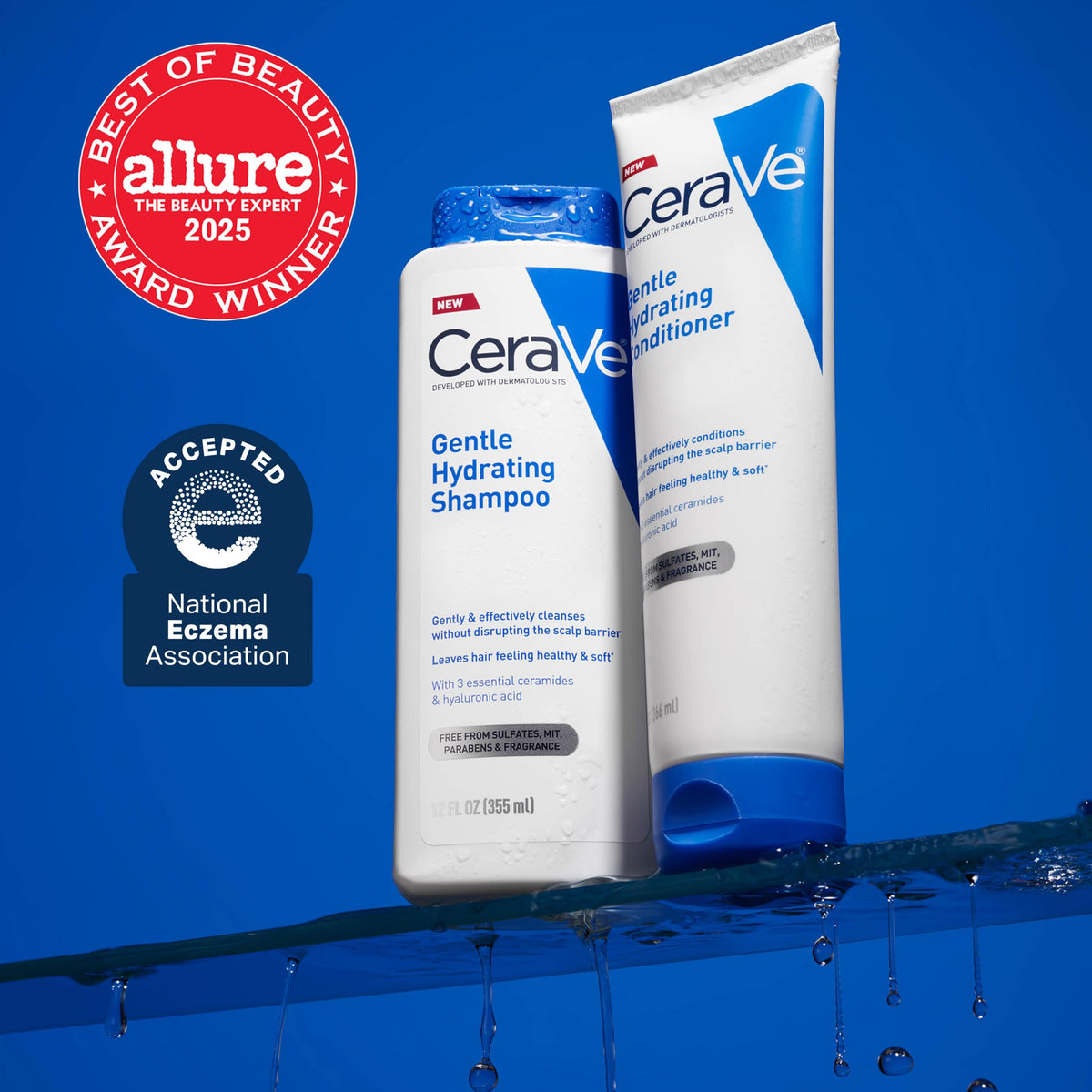 CeraVe Gentle Hydrating Shampoo with Hyaluronic Acid for Hair & Scalp, 12oz