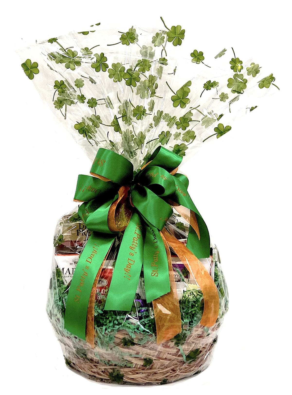 Hand-Crafted 22 Piece customizable chocolate gift basket of gourmet chocolates, cookies, and crunches. Tasty treats selected for businesses, clients