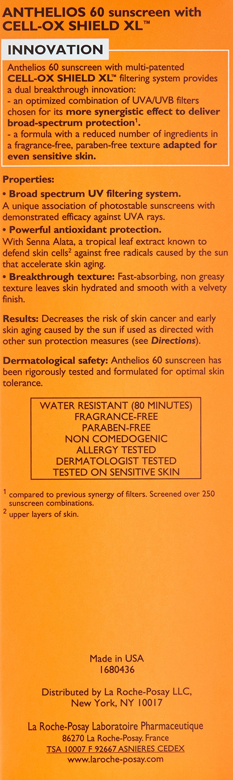 La Roche-Posay Anthelios Melt-In Milk SPF 60 Sunscreen for Face & Body, 5oz