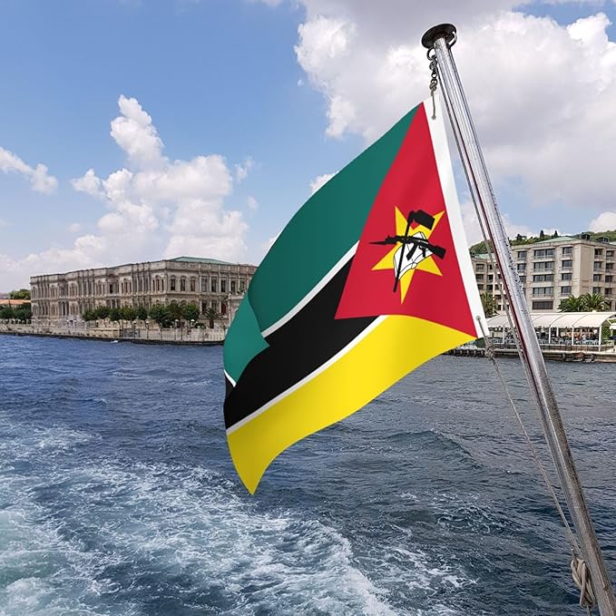 Mozambique Mozambican Flag Garden Yard House 2x3 ft Flags Double Sided Print Banner Indoor Outdoor Party Home Decorations for Boat Dorm House Balcony