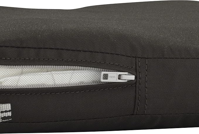 Classic Accessories Ravenna Water-Resistant 17 x 15 x 2 Inch Patio Seat Cushion, Espresso