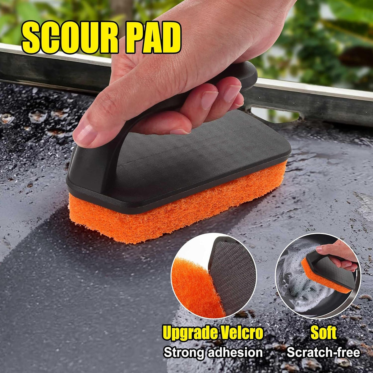 GRILLART Griddle Cleaning Kit for Blackstone, Replacment Scouring Pads(Scour Pads 4PCS)