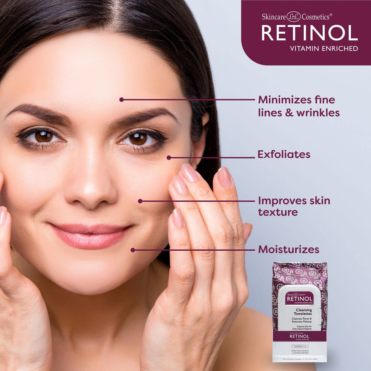 LIVAURA Retinol Makeup Remover Wipes for Women - Facial Cleansing Wipes