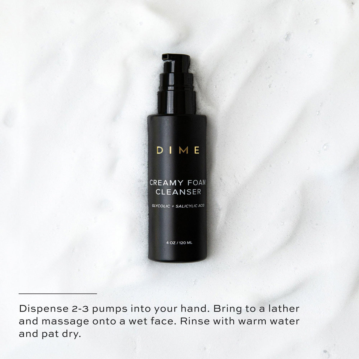 DIME Beauty Creamy Foam Cleanser - Gentle Face Wash, 4 oz