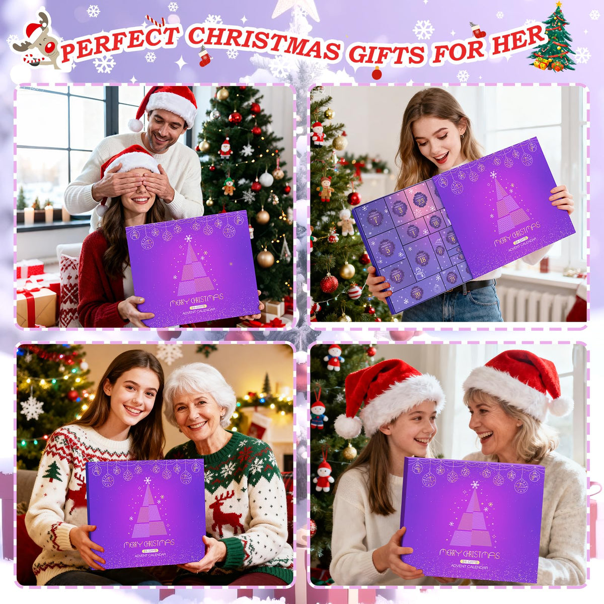 FUSPWEAO Advent Calendar 2026 Adult Women, 24 Days of Christmas Spa Gifts