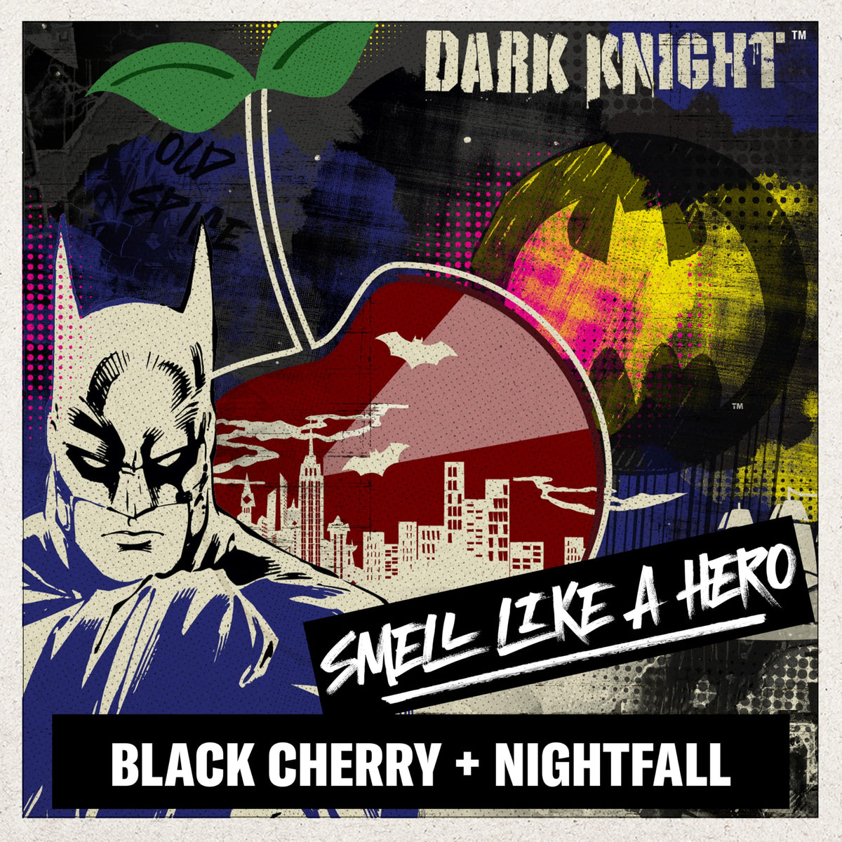 Old Spice Body Wash for Men, Batman: Dark Night, 3X Defense, 24/7 Shower Fresh with Lasting Scent, Cleansing 2-in-1 Body & Face Wash, Smell Like a Hero, Black Cherry and Nightfall Scent, 24 oz