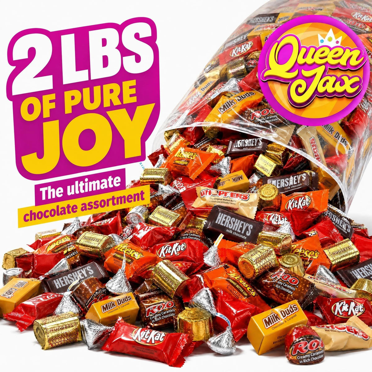 Assorted Chocolate Candy Variety Pack - 2 Lb Bulk Chocolate Mix - Bulk Mini Chocolates Candy Bars Individually Wrapped - Individually Wrapped Candies