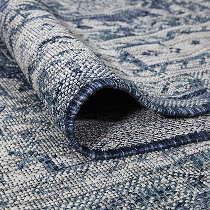 Keen Home Design Terrace Outdoor Area Rug - 9x12 Washable Indoor/Outdoor Rug for Patio, Kitchen, Balcony, Beach, Garden, Deck and Porch, Size: 8'10"x12'
