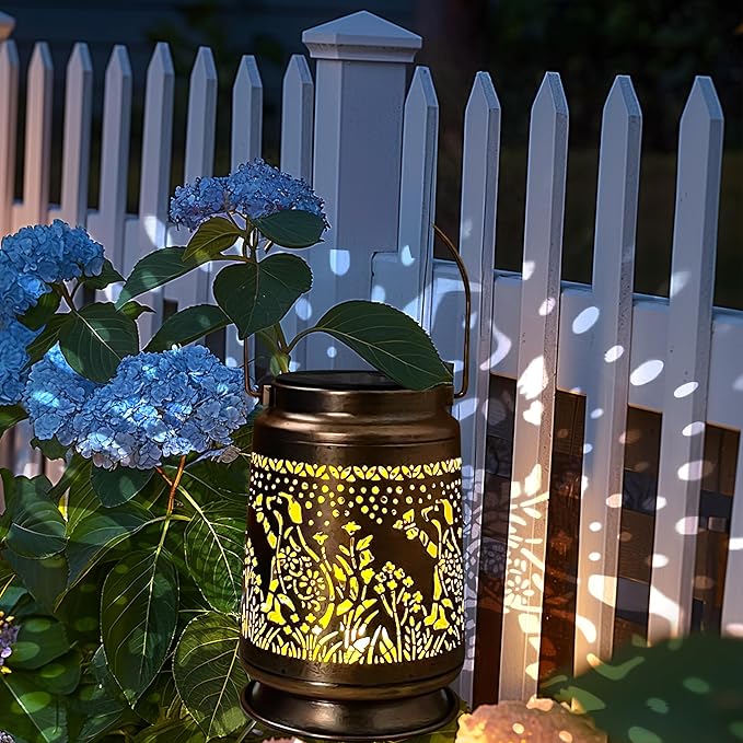 KY&BOSAM Pet Dog Memorial Solar Lights Outdoor Garden Decor Solar Lanterns Outdoor Waterproof Metal Light Memorial Gift, Pet Loss, Pet Sympathy, Thoughtful Dogs and Cats Remembrance, Bereavement Gift