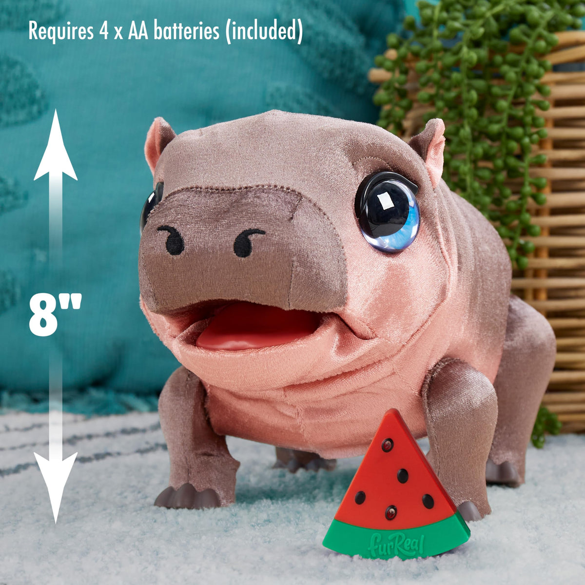 FurReal Sally The Silly Hippo Interactive Plush, Learns to Walk