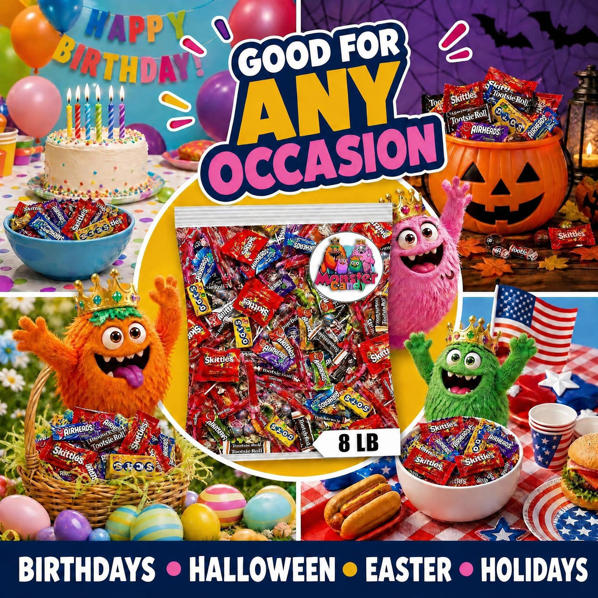 Party Favor Candy Mix - 4 lb Pinata Stuffers Candy Bulk - Goodie Bag Stuffers for Kids Party Favors - Variety Pack -Individually Wrapped Candies -