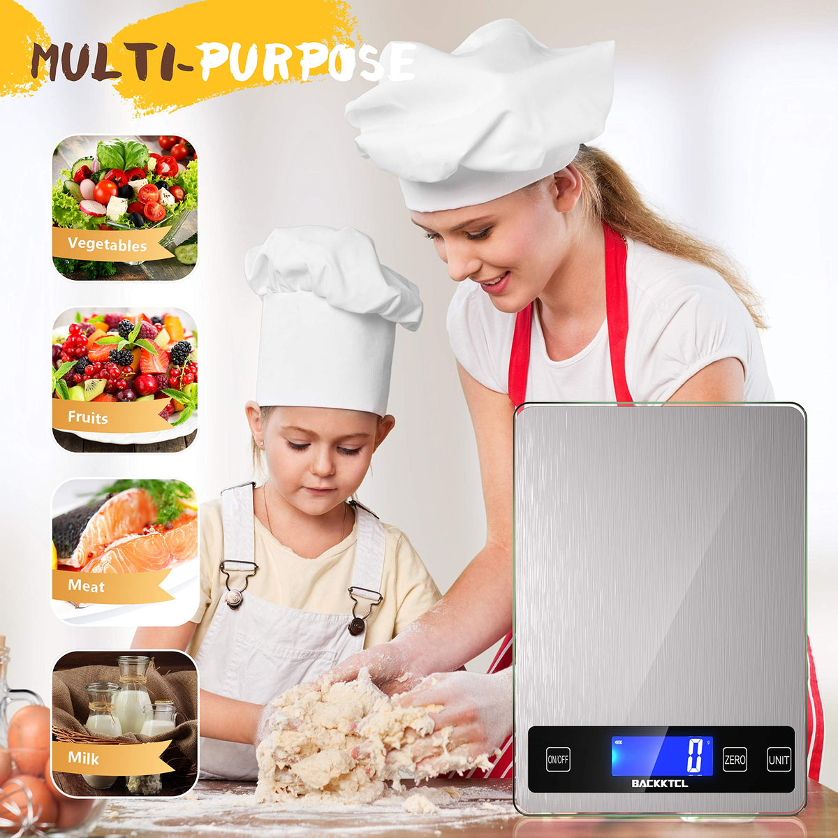 BACK KTCL''Cooking Master' 22lb Digital Kitchen Food Scale