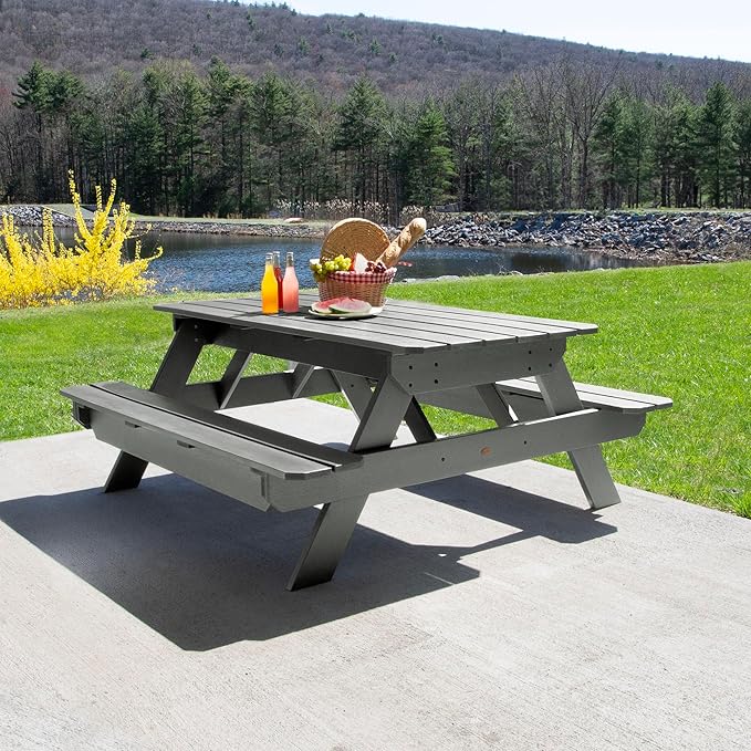 highwood Hometown Picnic Table, 6 Foot, Coastal Teak