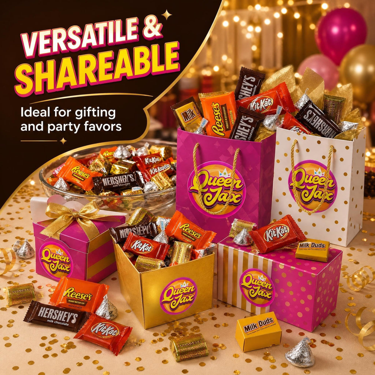Assorted Chocolate Candy Variety Pack - 5 Lb Bulk Chocolate Mix - Mini Chocolate Bars Individually Wrapped - July 4th