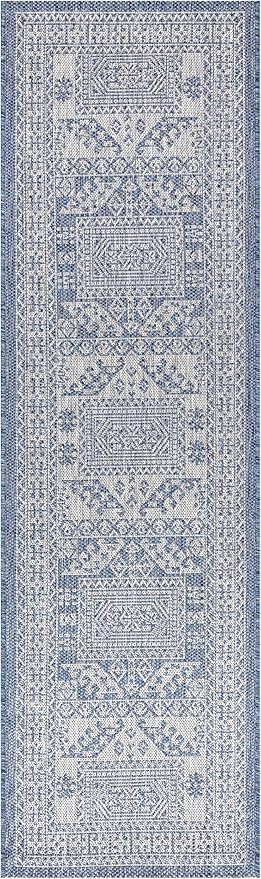 Keen Home Design Terrace Outdoor Runner Rug - 2x12 Washable Indoor/Outdoor Rug for Patio, Kitchen, Balcony, Beach, Garden, Deck and Porch, Size: 2'2"x11'10"