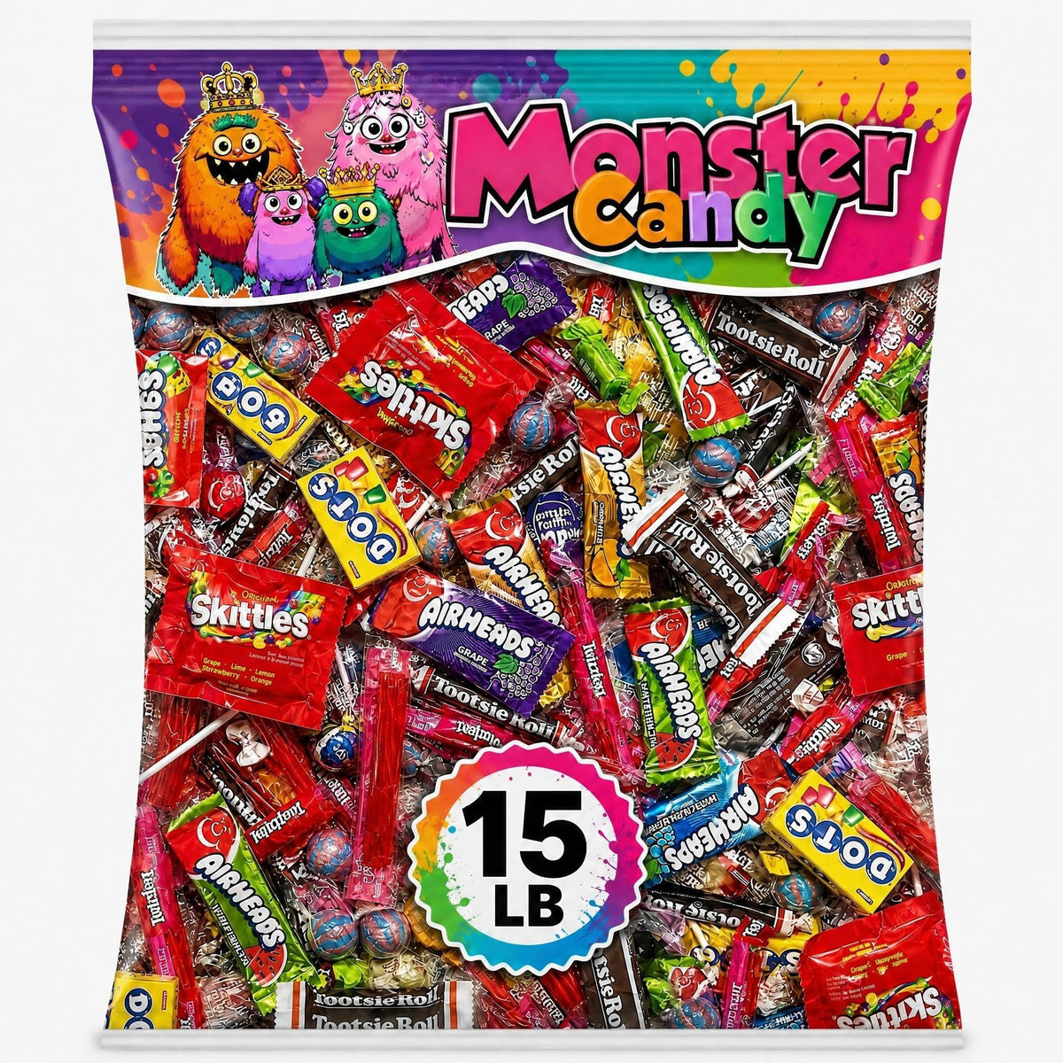 Party Favor Candy Mix - 15 lb Stuffers Candy Bulk - Goodie Bag Stuffers for Kids Party Favors - Candy Variety Pack - Bulk Candy Bags - Bulk Candy