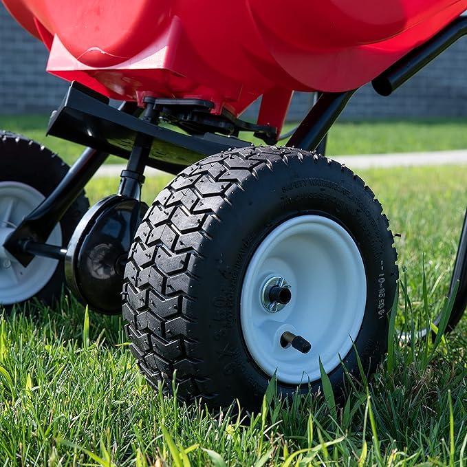 EarthWay 2050P 80lb Broadcast Spreader, Lawn Aerator, Fertilizer Spreader, 80lb Capacity, Pre-Assembled, with Rustproof Poly Hopper and Adjustable Drop Rate for Lawn Care & Seed Spreading