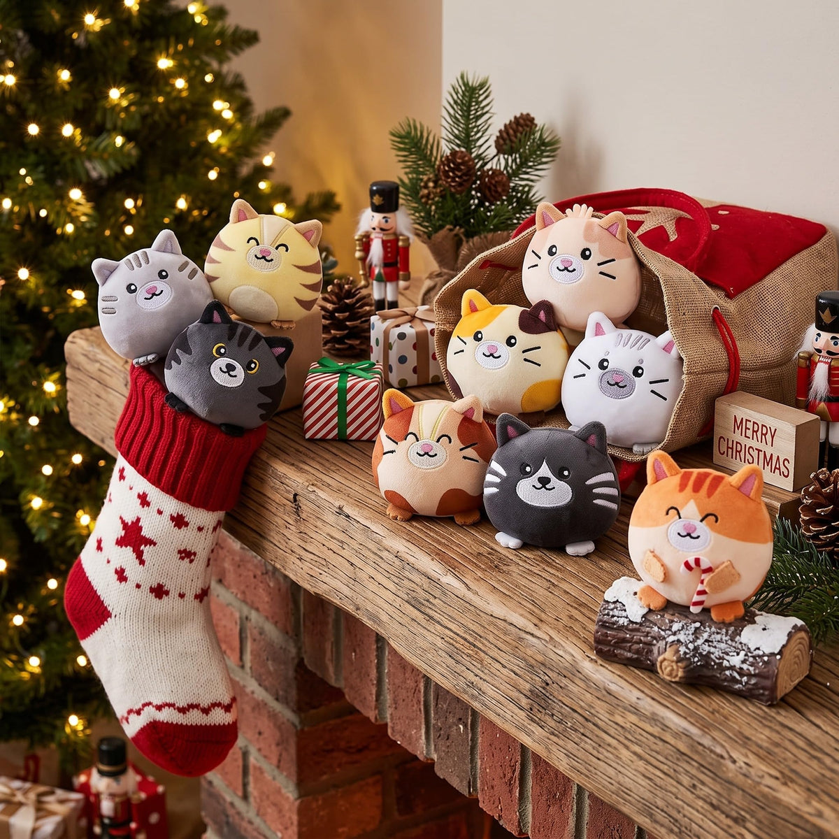 Libima 9 Pcs Mini Stuffed Animals Bulk Small Plushies, Cat