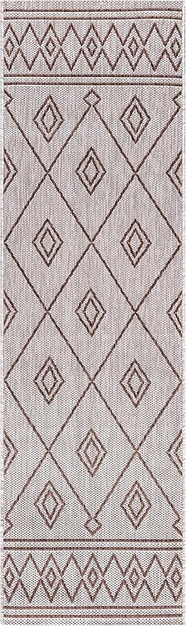 Keen Home Design Terrace Outdoor Runner Rug - 2x8 Washable Indoor/Outdoor Rug for Patio, Kitchen, Balcony, Beach, Garden, Deck and Porch, Size: 2'2"x7'7"