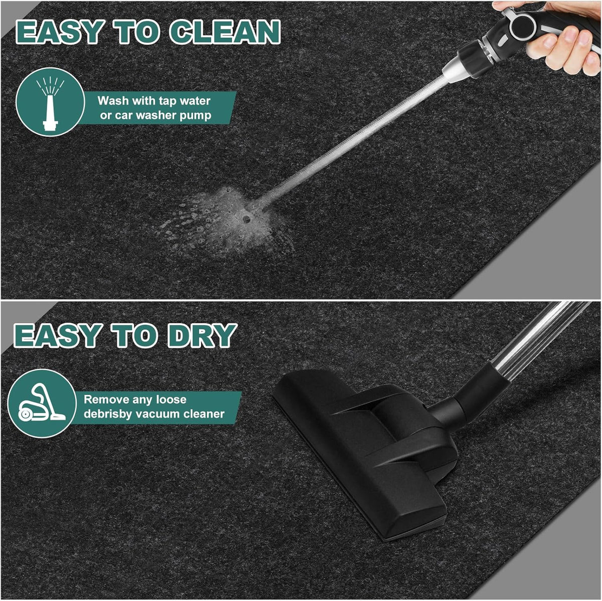 29" x 36" Oil Drip Mat for Garage Driveway, Reusable Rubber Floor Oil Spill Leak Absorbent Pads for Motorcycle Car Oil Leak Stain Resistant (1pcs)