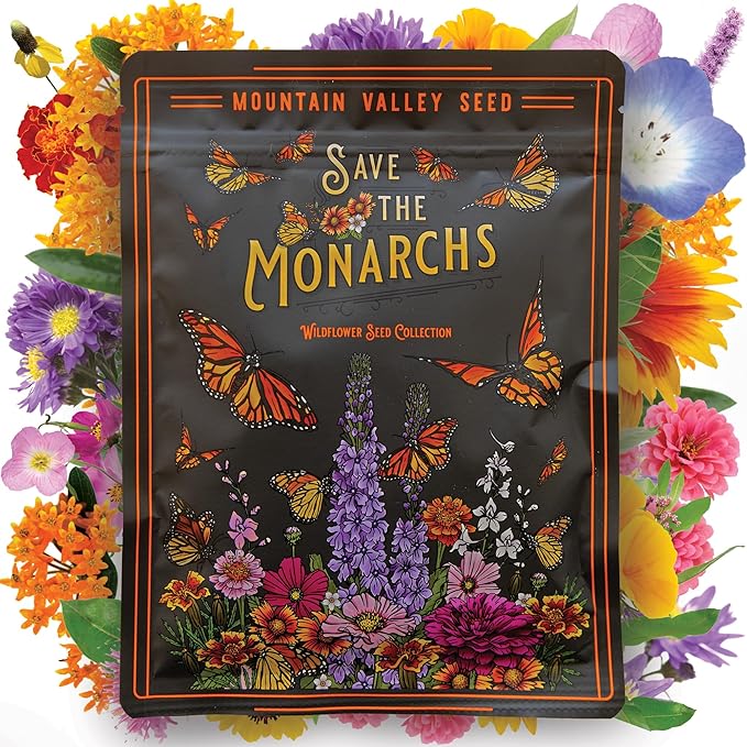 Wildflower Seeds Bulk – National Wildflower Seed Collection – Perennial Wildflowers Mix – Flower Seeds for Planting – Wild Flowers (Save The Monarchs)