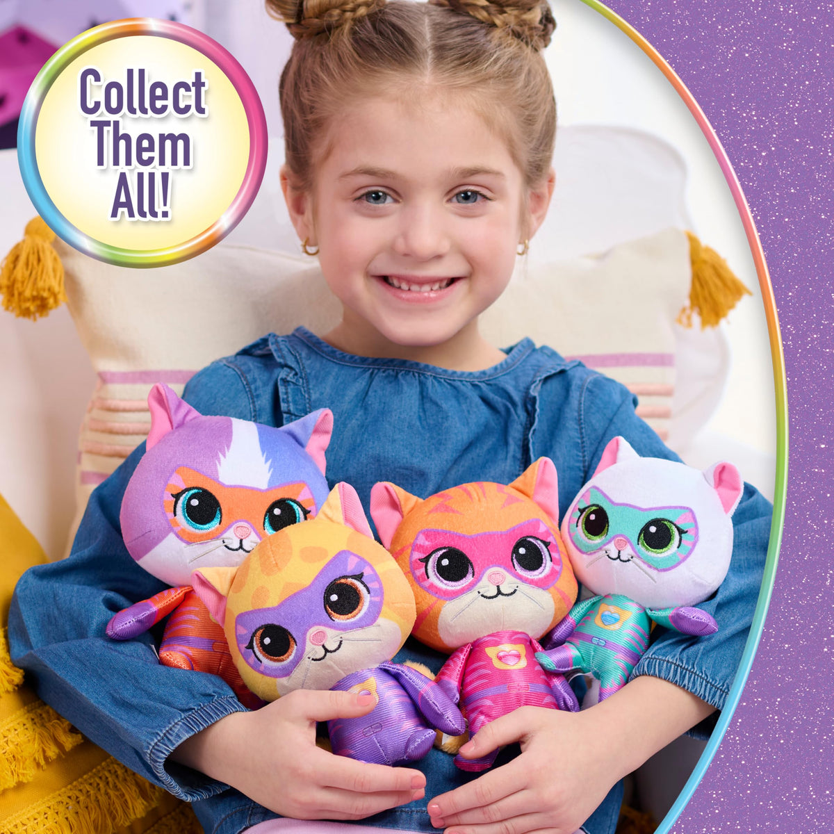 Disney Jr. SuperKitties Small 7-inch Plush Sparks Stuffed Animal
