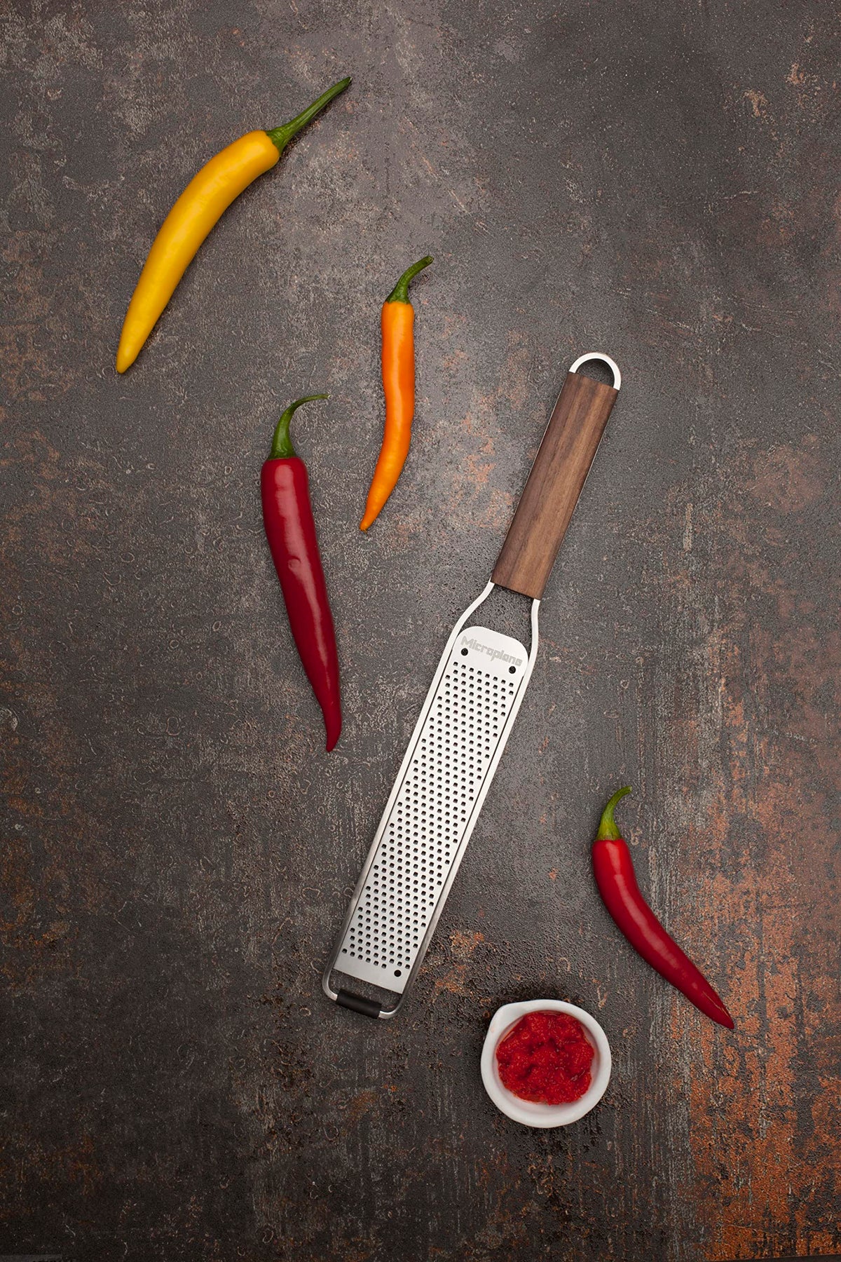 Microplane Master Series Wood Handle Stainless Steel Zester Grater