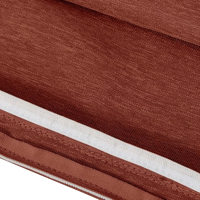 Classic Accessories Montlake Water-Resistant 19 x 20 x 4 Inch Patio Lounge Back Cushion, Heather Henna Red, Outdoor Loveseat Cushions