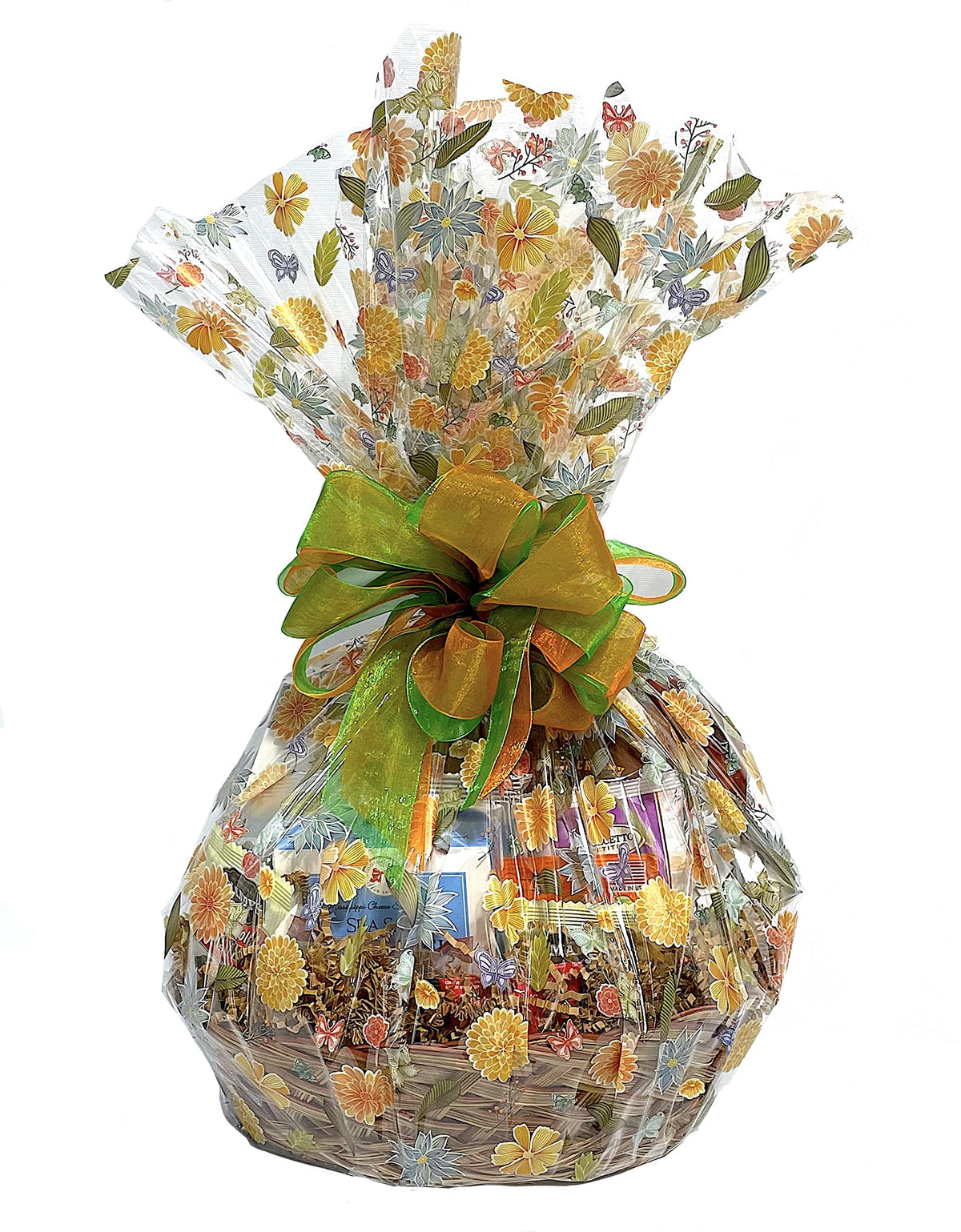 Hand-Crafted 14 Piece customizable chocolate gift basket of gourmet chocolates, cookies, and crunches. Tasty treats selected for businesses, clients