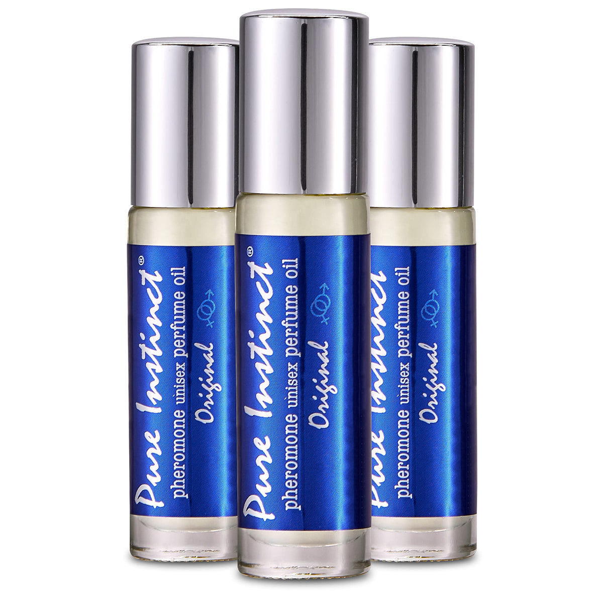 Pure Instinct Roll-On (3-Pack) - The Original Pheromone Infused Essential Oil Perfume Cologne - Unisex For Men And Women - Tsa R
