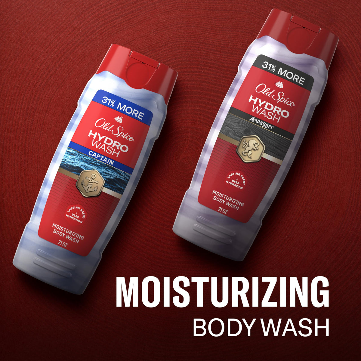 Old Spice Moisturizing Body Wash for Men, Hydro Wash, 2-in-1 Long Lasting Scent & Deep Hydration, 24/7 Shower Fresh, Smoother Swagger Scent, 16 oz (Pack of 4)