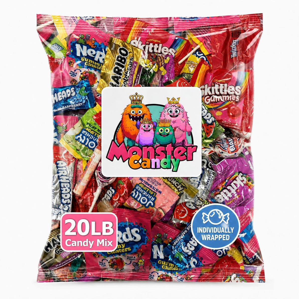 Party Favor Candy Mix - 20 lb Party Stuffers - Goodie Bag Stuffers for Kids - Variety Pack - Bulk Candy Bags - Individually Wrapped Candies - Parade