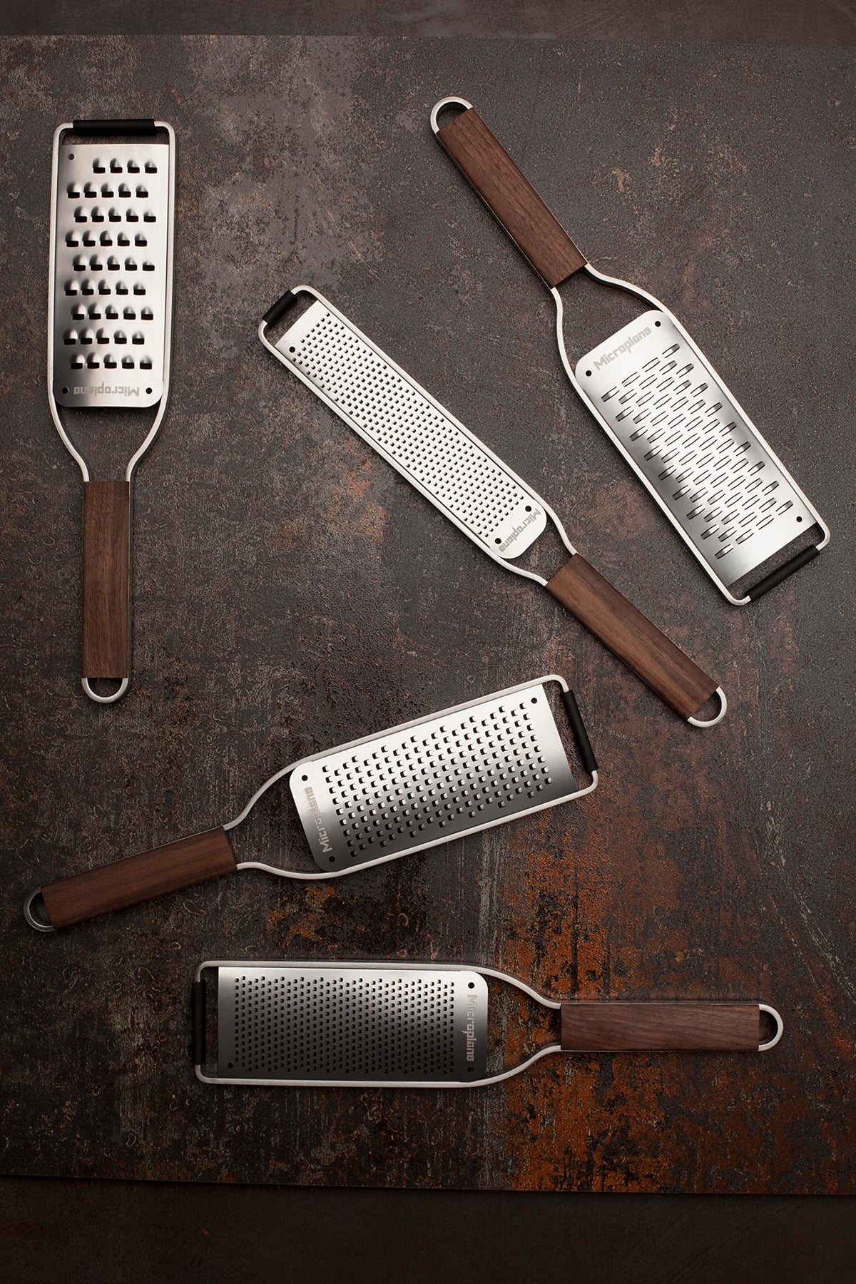 Microplane Master Series Wood Handle Stainless Steel Zester Grater