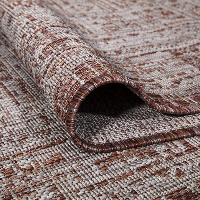 Keen Home Design Terrace Outdoor Area Rug - 6x9 Washable Indoor/Outdoor Rug for Patio, Kitchen, Balcony, Beach, Garden, Deck and Porch, Size: 6'x8'10"