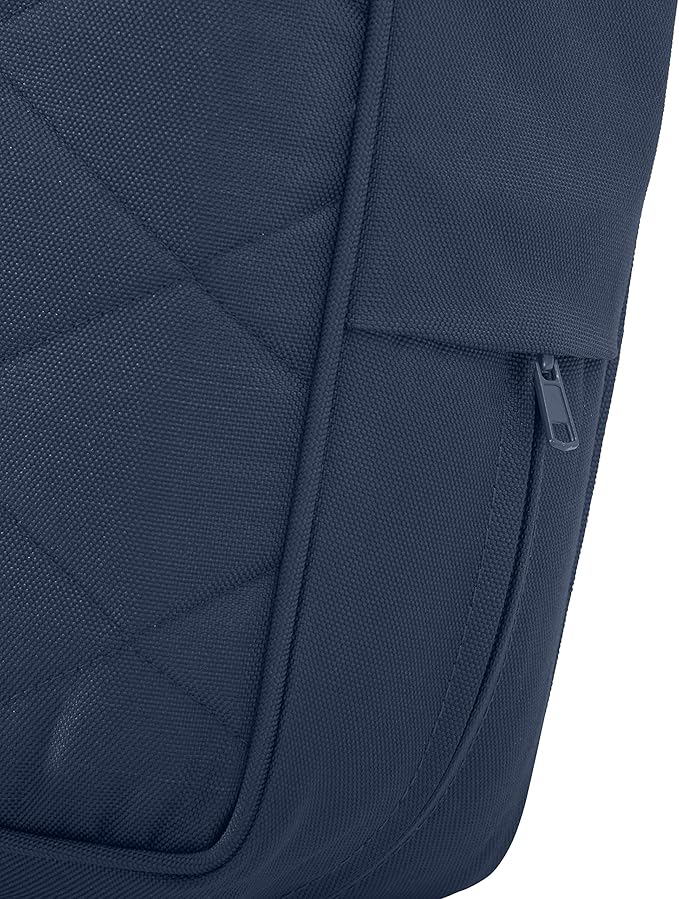 Classic Accessories Montlake FadeSafe Water-Resistant 25 x 22 x 4 Inch Wide Back Patio Quilted Lounge Cushion, Navy