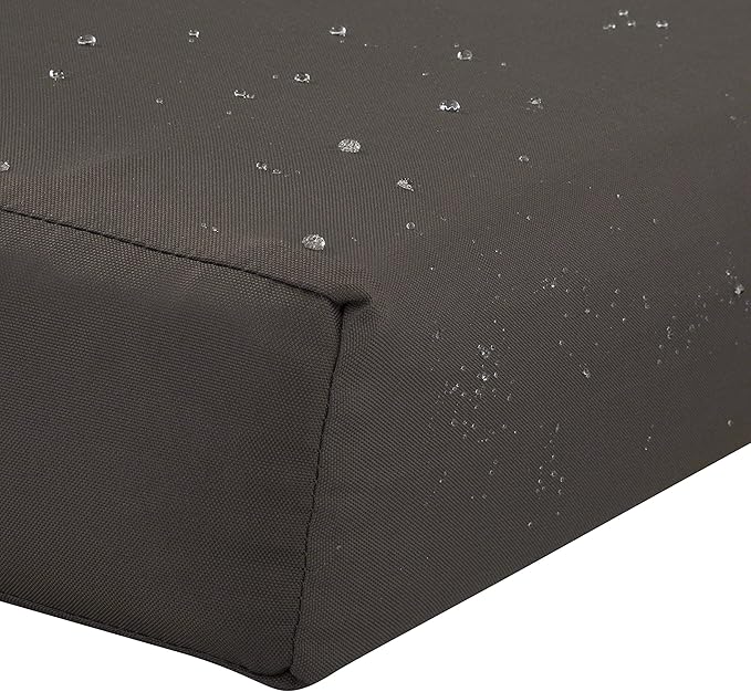 Classic Accessories Ravenna Water-Resistant 19 x 19 x 3 Inch Patio Seat Cushion, Dark Taupe, Chair Seat Cushion