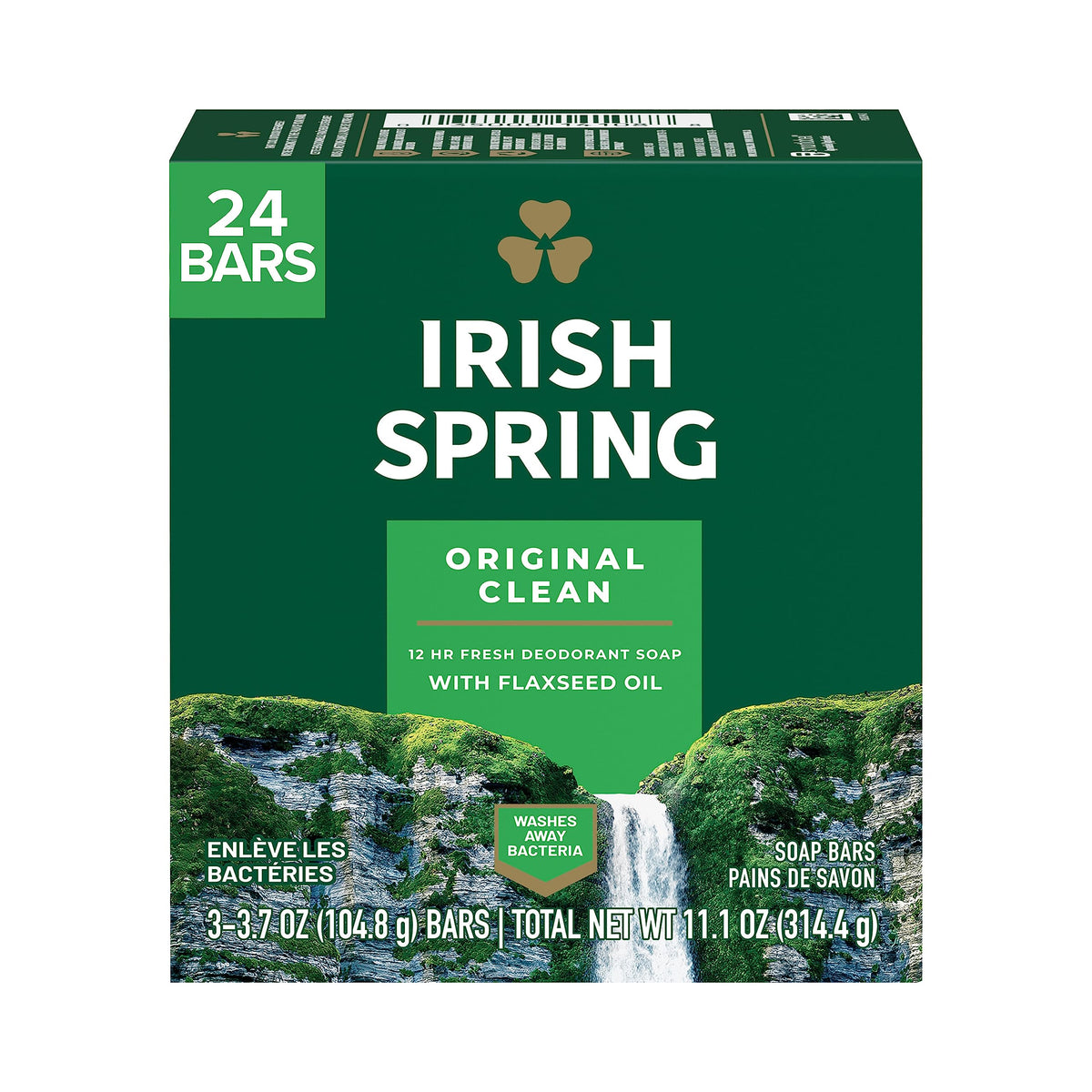 Irish Spring Bar Soap For Men, Original Clean, Smell Fresh And Clean For 12 Hours, Men Soap Bars For Washing Hands And Body, Mil