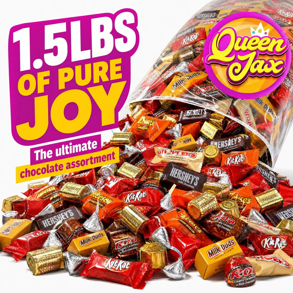 Assorted Chocolate Candy Variety Pack Bulk - 1.5 Lb Bulk Candy Chocolate Mix - Chocolate Candy Bulk - Chocolate - Bulk Candy Individually Wrapped