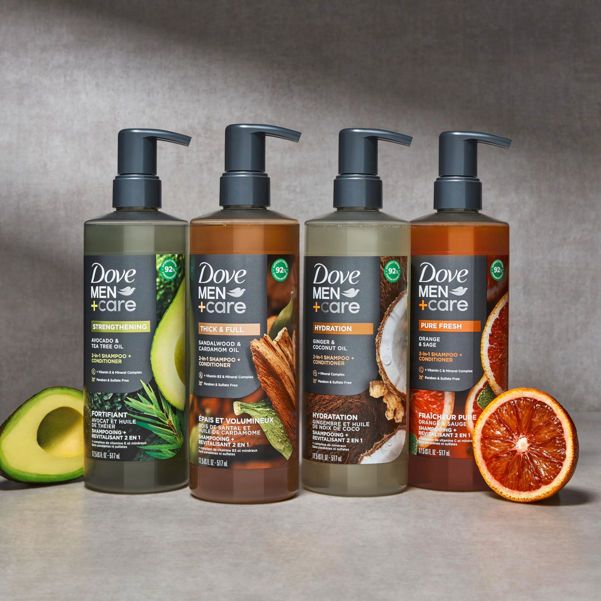 Dove Men+Care Thick & Full 2-in-1 Shampoo & Conditioner + Sandalwood 17.5oz