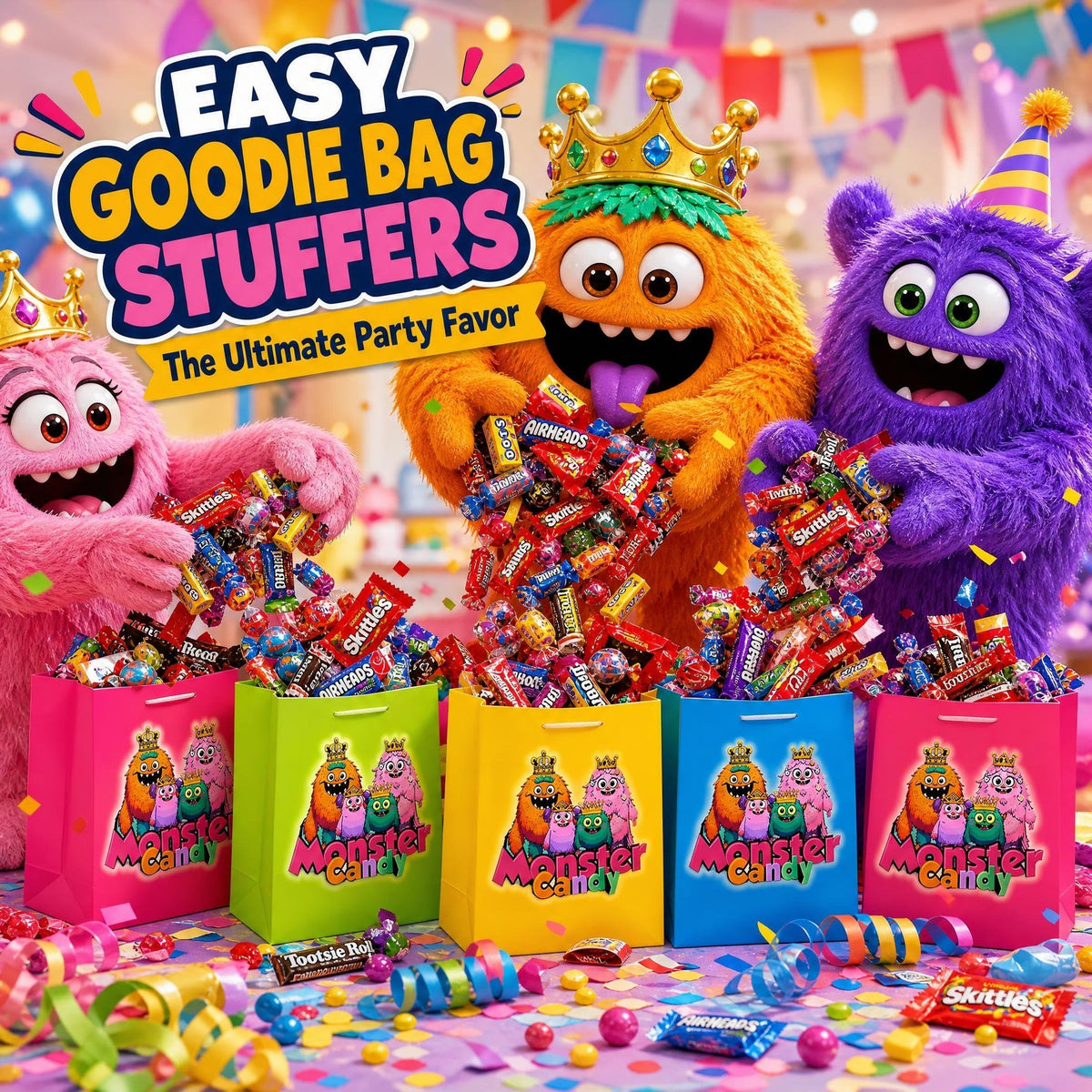 Party Favor Candy Mix -8 lb Pinata Stuffers Candy Bulk - Goodie Bag Stuffers for Kids Party Favors - Variety Pack -Individually Wrapped Candies -